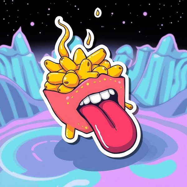 Square sticker preview