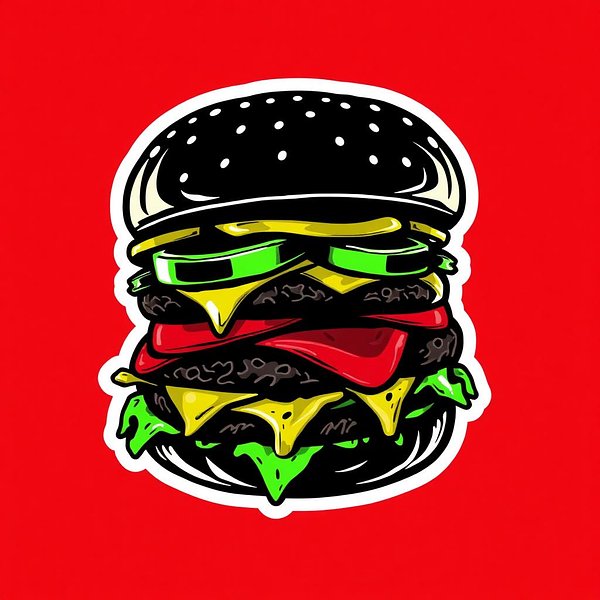 Square sticker preview