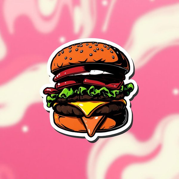 Square sticker preview