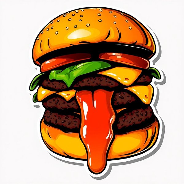 Square sticker preview